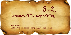 Brankován Koppány névjegykártya